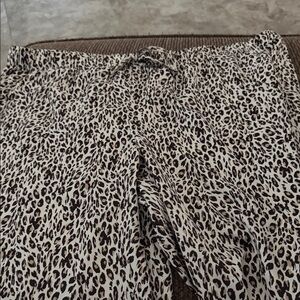 Apt. 9 Leopard Print Lounge Pants - Cream, Brown & Black